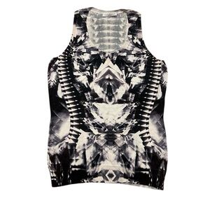 Alexander McQueen Silk Graphic Print Tank Top Made in Italy NWOT Small